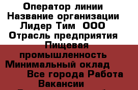 Оператор линии › Название организации ­ Лидер Тим, ООО › Отрасль предприятия ­ Пищевая промышленность › Минимальный оклад ­ 34 000 - Все города Работа » Вакансии   . Владимирская обл.,Вязниковский р-н